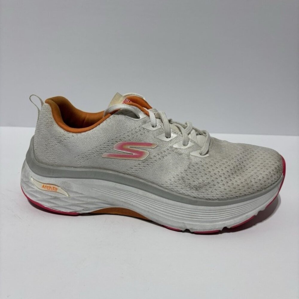 Skechers Women’s Max Cushioning Arch Fit White Sneakers, Size 9 M